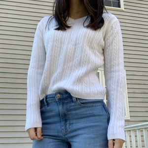 Gap | White cable knit sweater